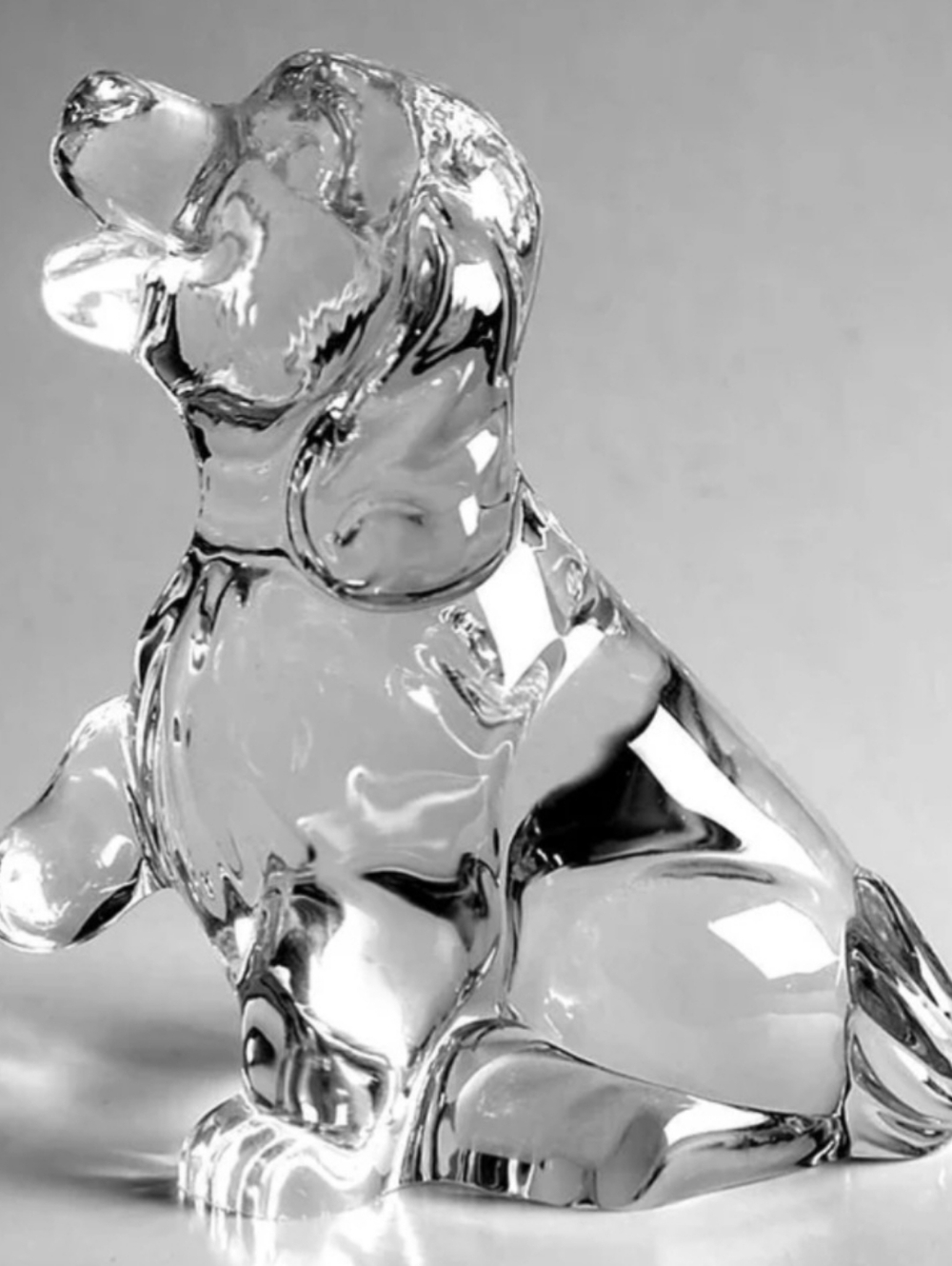 Princess House Clear Crystal Sitting Dog Cocker Spaniel Figurine